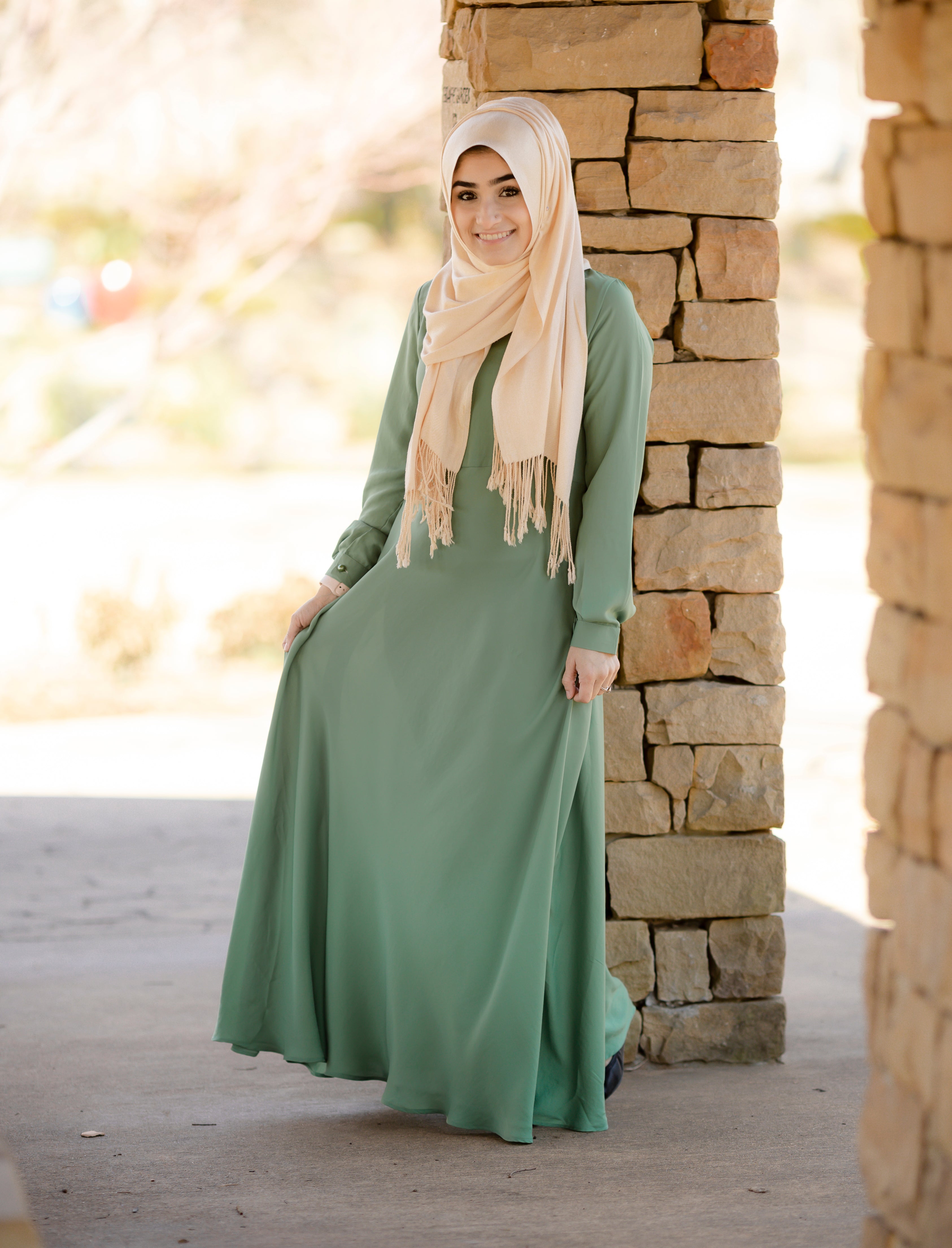 Pastel Green Noura Dress