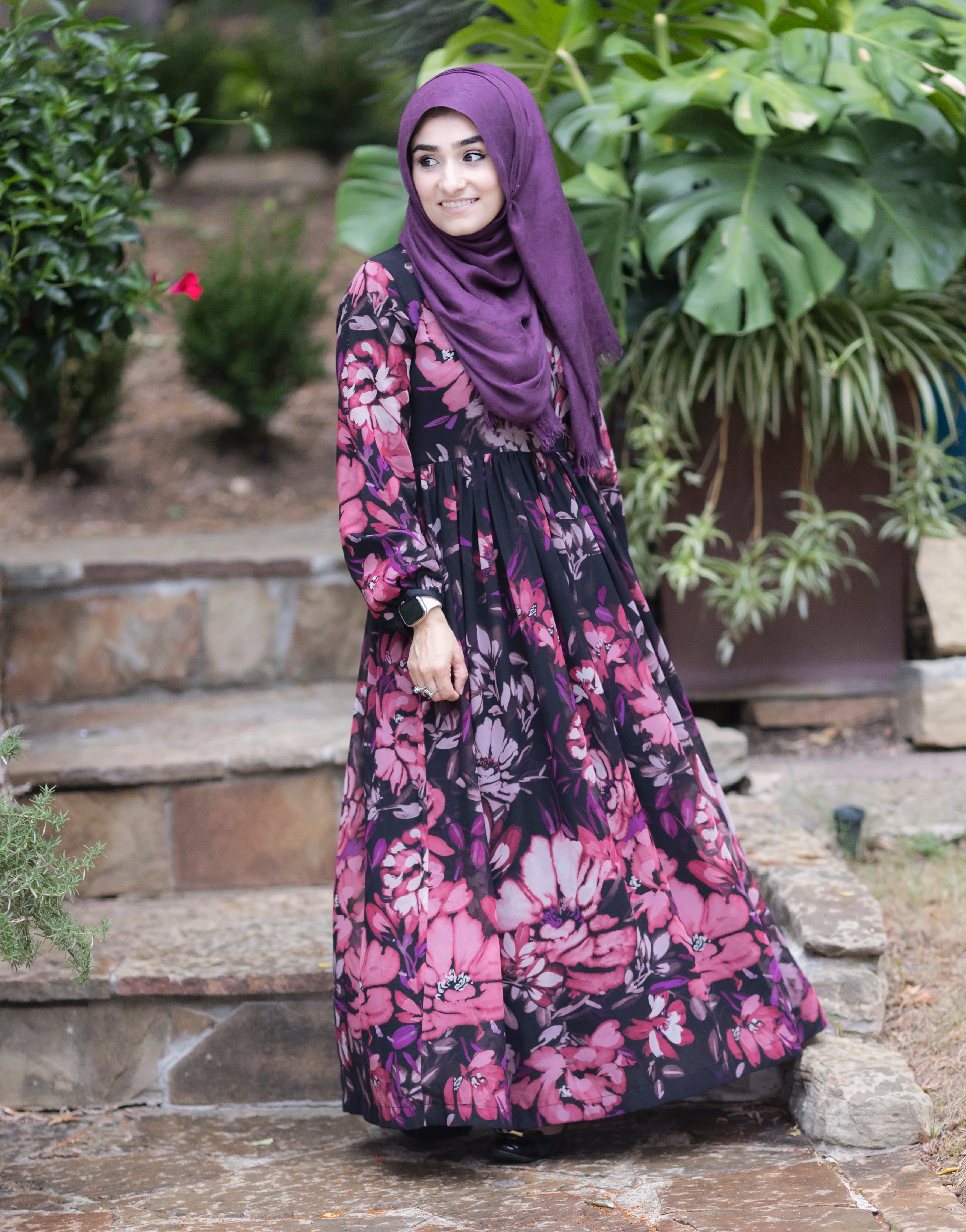 Black Chiffon Zahra Dress