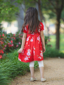 Red Floral Yasmina Dress